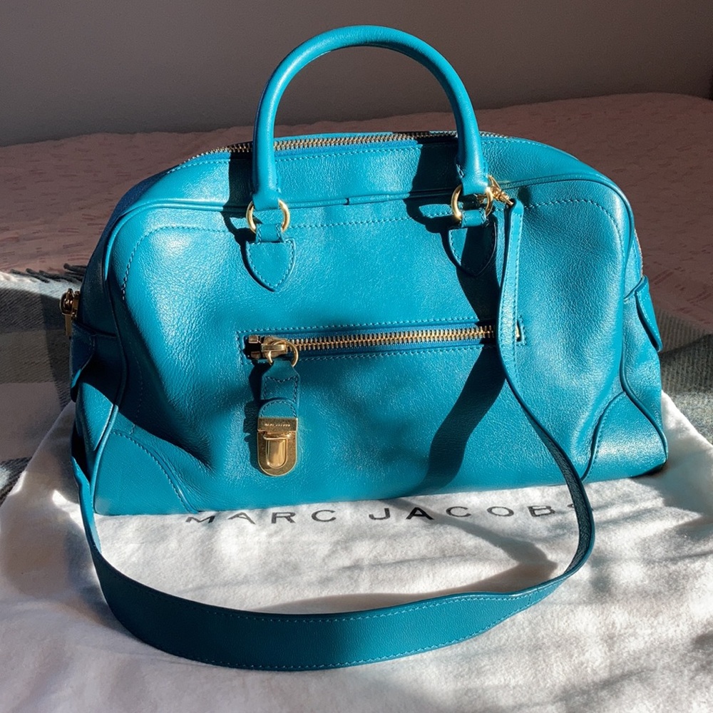 Marc Jacobs Venetia Leather Satchel - Teal